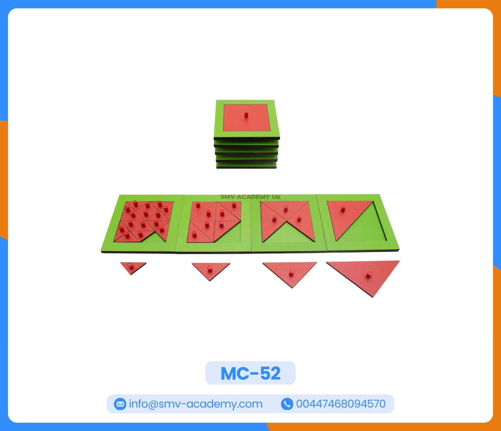 كسور المربع - Wooden Square Fractions
